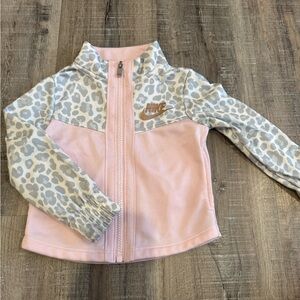 Nike Pink and Gray Jacket with Gold Logo